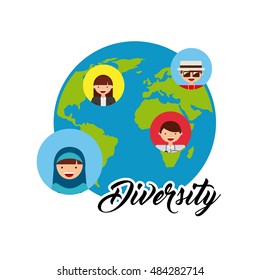 diversity of world cultures vector illustration design