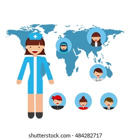 diversity of world cultures vector illustration design