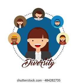 diversity of world cultures vector illustration design