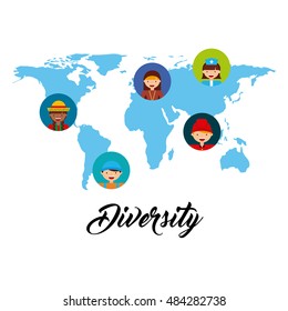 diversity of world cultures vector illustration design