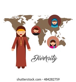 diversity of world cultures vector illustration design