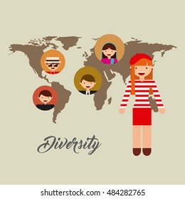 diversity of world cultures vector illustration design