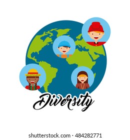 diversity of world cultures vector illustration design