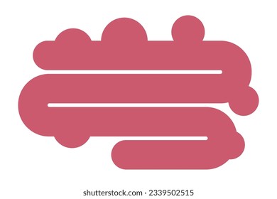 Diverticular disease icon. Intestinal diverticula graph. Bowel colon infected or inflamed.
Diverticulitis and diverticulosis. Crohn's disease, polyp hernia, rectum, small or large intestine cancer.