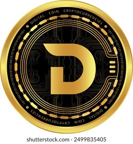 divi cryptocurrency images on abstract background. 3d illustrations.