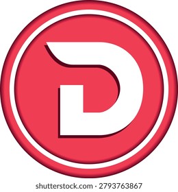 divi cryptocurrency images on abstract background. 3d illustrations.