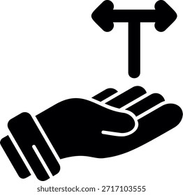 Dividir diseño de icono de estilo de glifo