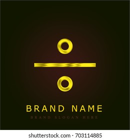 Divide golden metallic logo