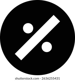 Icono de división en círculo negro