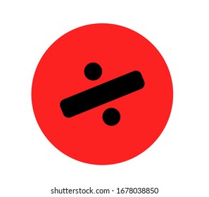 Trennungssymbol in Schwarz und Rot, Vektorillustration