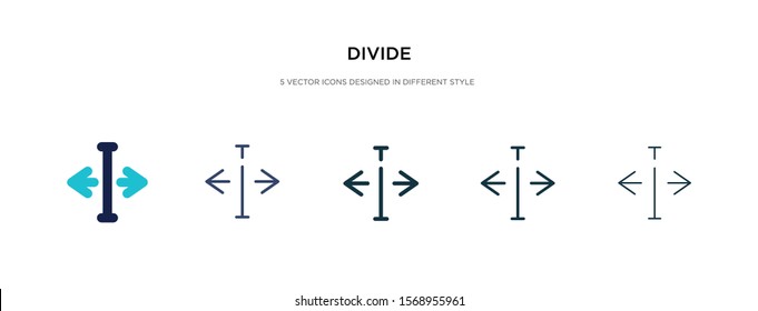 divide icon in different style vector illustration. two colored and black divide vector icons designed in filled, outline, line and stroke style can be used for web, mobile, ui