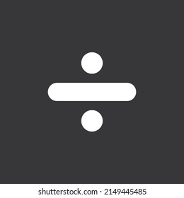 Icono de división en fondo gris