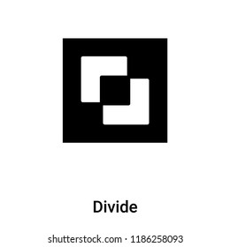 Divide icon vector isolated on white background, logo concept of Divide sign on transparent background, filled black symbol