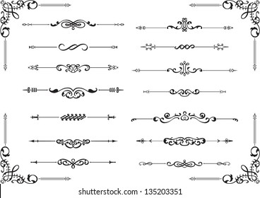 Divide lines isolated on white