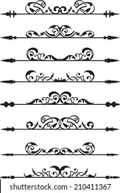 Divide lines isolated on white