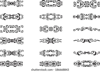 Divide lines set on white