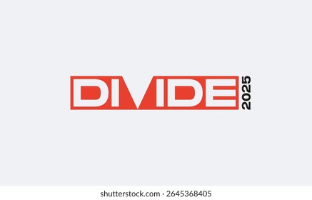 Divide modern typography logo design with the excellent use of negative space.
