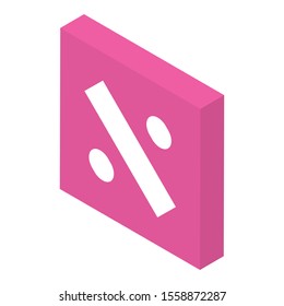 Divide operation icon. Isometric of divide operation vector icon for web design isolated on white background
