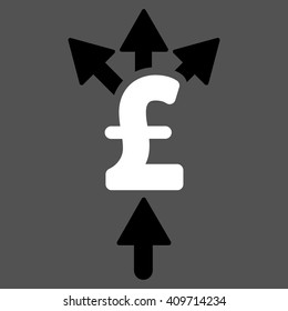 Divide Pound Payment vector icon.