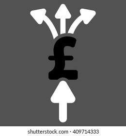 Divide Pound Payments vector icon.