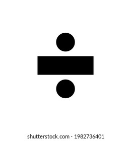 divide sign icon, math vector
