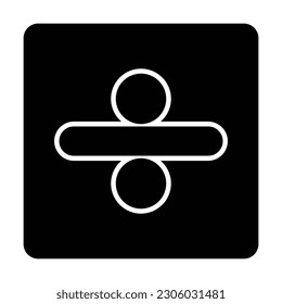 icono de signo de división, vector de división, ilustración de signo