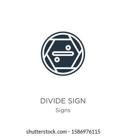 Divide sign icon vector. Trendy flat divide sign icon from signs collection isolated on white background. Vector illustration can be used for web and mobile graphic design, logo, eps10