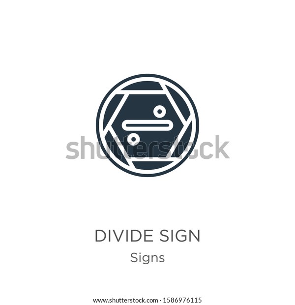 Divide sign icon vector. Trendy flat divide sign\
icon from signs collection isolated on white background. Vector\
illustration can be used for web and mobile graphic design, logo,\
eps10