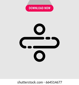 Divide symbol vector icon, Division math symbol. Simple, modern flat vector illustration for mobile app, website or desktop app 