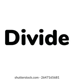divide text for T-shirt print and other use on white background.