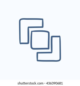 Divide vector sketch icon isolated on background. Hand drawn Divide icon. Divide sketch icon for infographic, website or app.