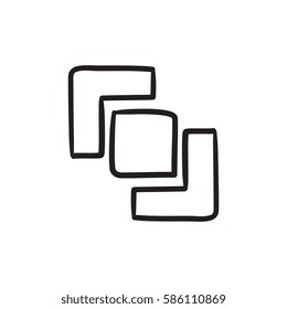 Divide vector sketch icon isolated on background. Hand drawn Divide icon. Divide sketch icon for infographic, website or app.