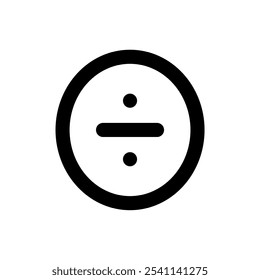 divide_circle icon. Simple vector sign