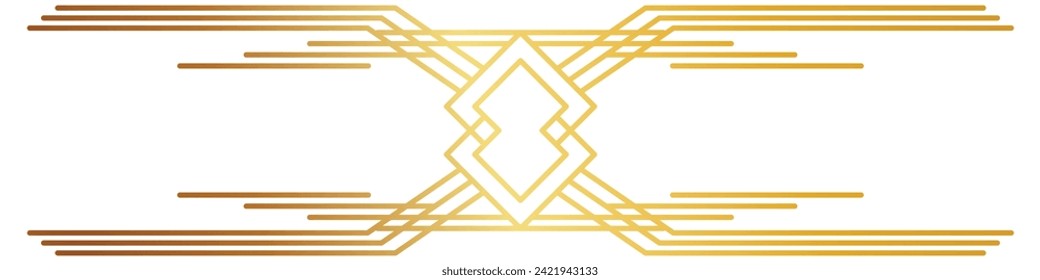 Teilte Kunst-Deco-Elemente und Gold-Header-Sammlung. art deco page divider Vintage goldene Grenze und Divider, Retro-Header grafischen Element.