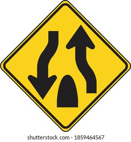 Divided Highway (Road) Sign for safety