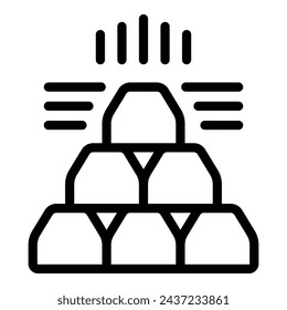 Dividend capital icon outline vector. Investment monetary gain. Financial business revenue