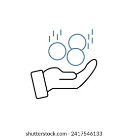 icono de línea de concepto dividendo. Ilustración de elemento simple. diseño de símbolos de esquema de concepto de dividendo.
