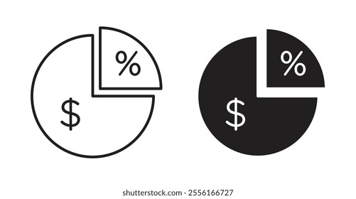 Dividend Filled flat icons set for apps and web ui designs.