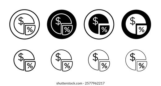 Dividend icon black and white vector sign