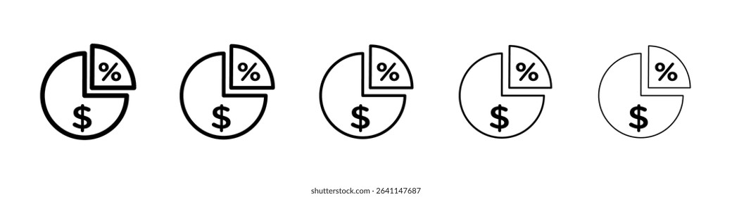 Dividend icon concept. graphic design, logo, Web, UI.