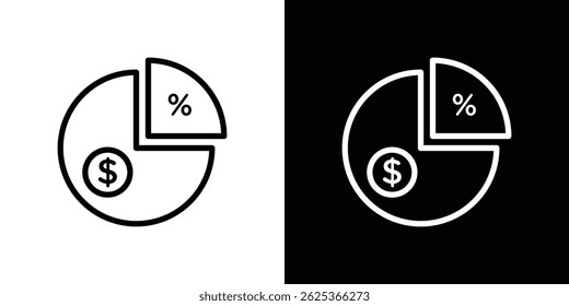 Dividend icon concept stroke on white background