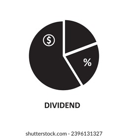 Icono de dividendo. Diseño de elementos creativos, iconos de mercado ilustración de estilo de moda plana sobre fondo blanco..eps