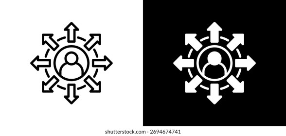 Ilustración vectorial de estilo doble Dividend Icon