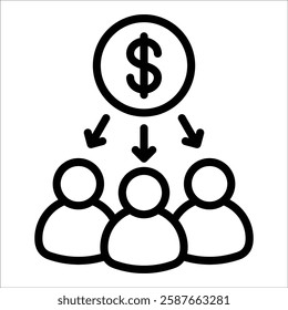 Dividend Icon Element For Design