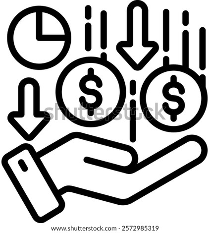 Dividend Icon Element For Design