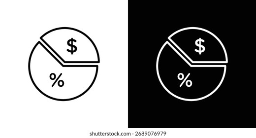 Icono de dividendo. Gráfico de Vector. EPS 10