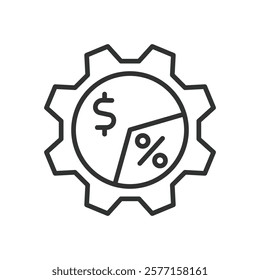 Dividend, icon in line design. Dividend, earnings, income, investment, shares, stock, payment on white background vector. Dividend editable stroke icon