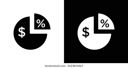 Ícone de dividendo para design de interface do usuário do aplicativo móvel da Web de logotipo.