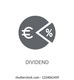 Dividend icon. Trendy Dividend logo concept on white background from business collection. Suitable for use on web apps, mobile apps and print media.