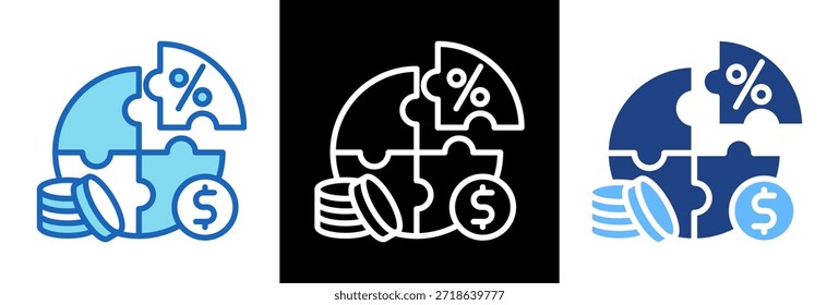 Dividend Icon triplestyle Vector Illustration